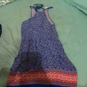 Blue halter top dress